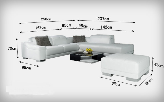 Ledersofa Sofa Couch Wohnlandschaft Ecksofa Eck Garnitur Design Modern L K5002C