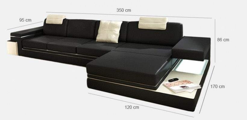 Ecksofa Garnitur Sofa Polster Couch Wohnlandschaft Sitz Eck Textil Leder