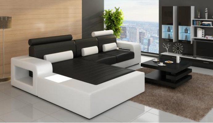 LEDER *MOD H2209 BETA* ECKCOUCH GARNITUR LEDERCOUCH NEU SOFA GARNITUR ECKSOFA