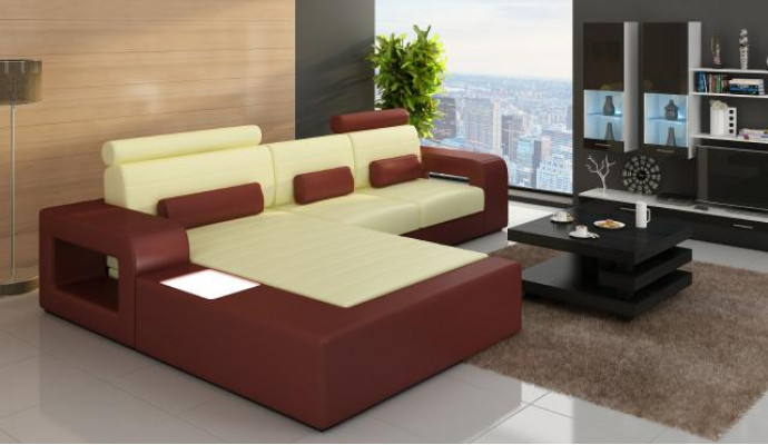 LEDER *MOD H2209 BETA* ECKCOUCH GARNITUR LEDERCOUCH NEU SOFA GARNITUR ECKSOFA