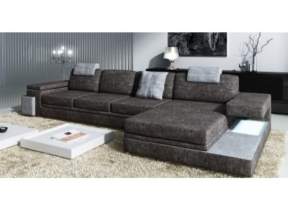Design Ledersofa Sofa Couch Garnitur Polster Wohnlandschaft Eck Textil