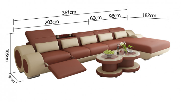 Ledersofa Couch Sofa Wohnlandschaft Modern Eck Ecksofa Design Garnitur