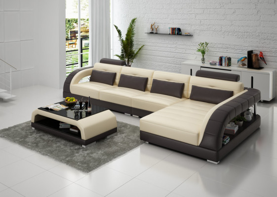 Ledersofa Couch Wohnlandschaft Eck Modern Ecksofa Design Sofa Garnitur