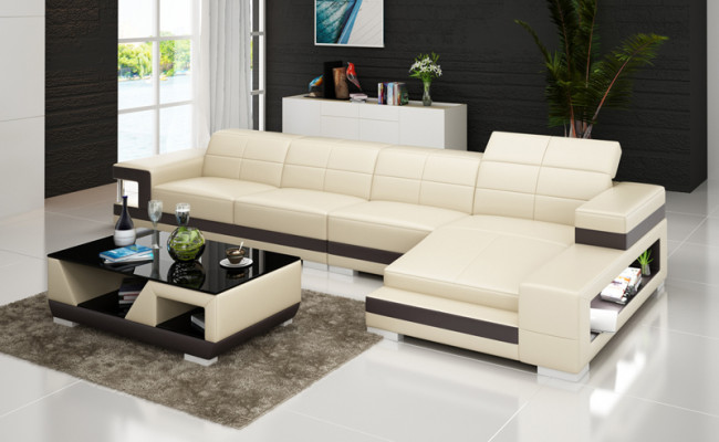 Sofa Ledersofa Couch Wohnlandschaft Eck Modern Ecksofa Design Garnitur
