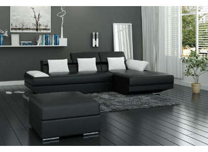 Wohnlandschaft Polster Ecke Eck Sofa Couch Garnitur Landschaft Leder - 2719C Neu