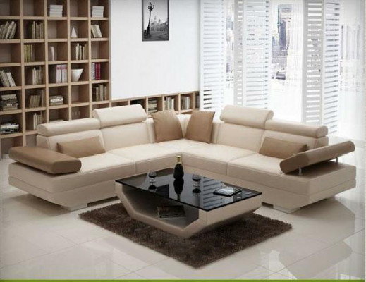 Wohnlandschaft Polster Ecke Eck Sofa Couch Garnitur Landschaft Leder - AlfredB