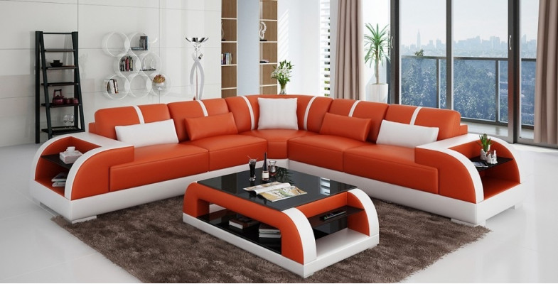 Wohnlandschaft Ecksofa Designer Sofa Eckcouch Polster Sitz Ecke Neu Rodos SW