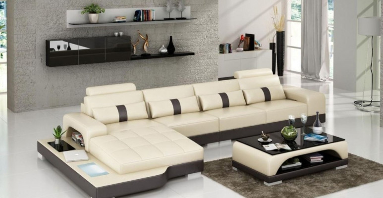 Designer Sofa Couch Polster Ledersofa Ecksofa L Form Sofas Couchen Neuer W/S