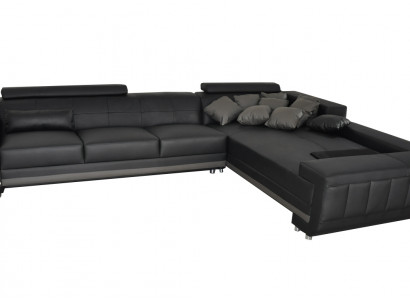 Eck Leder Sofa Couch Polster Sitz Garnitur Wohnlandschaft Design XXL