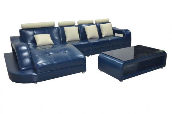 Ledersofa Couch Wohnlandschaft Eck Garnitur Design Modern Sofa L-Form