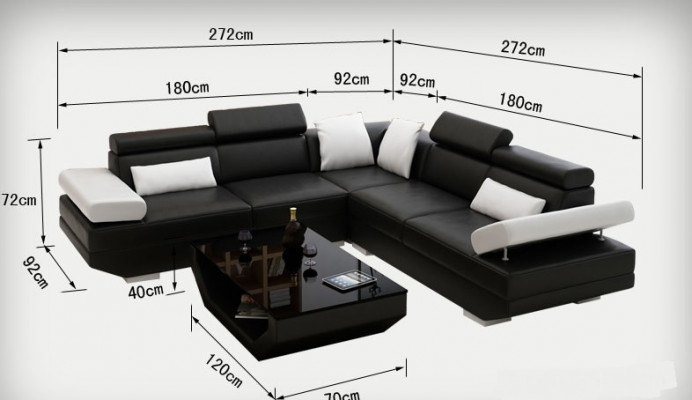 Ledersofa Sofa Couch Wohnlandschaft Ecksofa Garnitur Design Modern Sofa K5009B