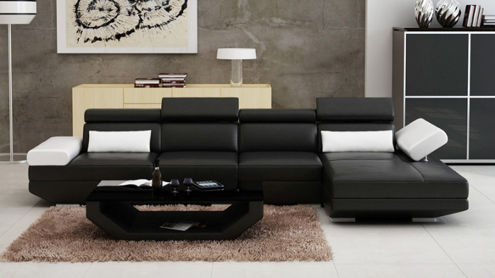 Ledersofa Sofa Couch Wohnlandschaft Ecksofa Modern Garnitur Dekor Design