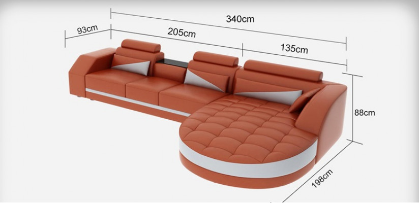 Sofa Ledersofa Couch Wohnlandschaft Modern Eck Ecksofa Design Garnitur