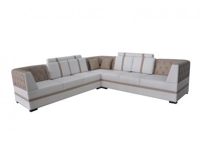 Ledersofa Couch Wohnlandschaft Eck Garnitur Design Modern Sofa A1128