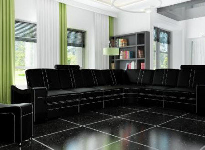 LEDERSOFA XXL WOHNLANDSCHAFT GARNITUR LEDER ECKCOUCH GARNITUR ECKSOFA POLSTER