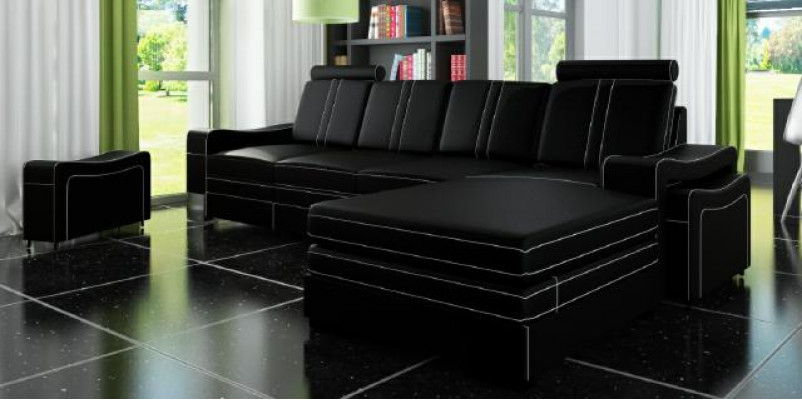 LEDERSOFA WOHNLANDSCHAFT ECKSOFA NEU GARNITUR SOFA XXL LEDERCOUCH LEDERECKSOFA !