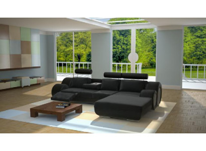 Designer Garnitur Wohnlandschaft Eckcouch Couch Sofa Polster Ledersofa Sofas Neu