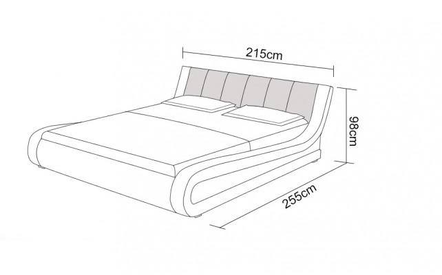 Leder Bett mit USB Polster Betten Luxus Doppel 140/160/180 LB8829