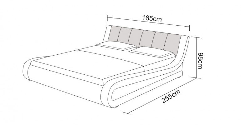 Leder Bett mit USB Polster Betten Luxus Doppel 140/160/180 LB8829