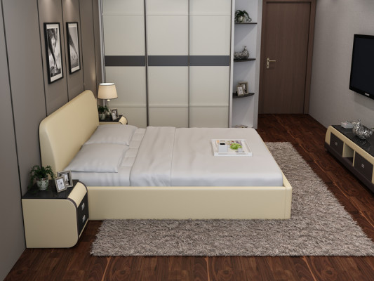 Designer Bett Polsterbett Luxusbett Doppelbett Ehebett Betten 140/160/180 LB8836