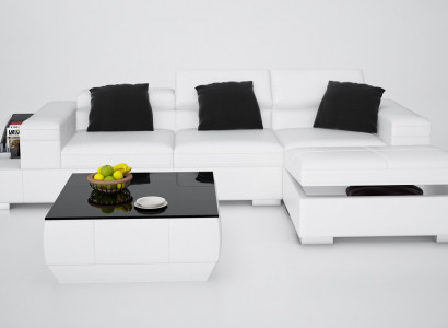 Ledersofa Sofa Couch Modern Wohnlandschaft Ecksofa Design Eck Garnitur