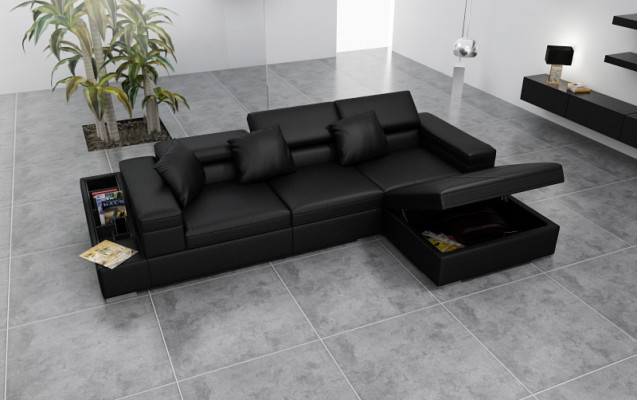 Ledersofa Sofa Couch Modern Wohnlandschaft Ecksofa Design Eck Garnitur