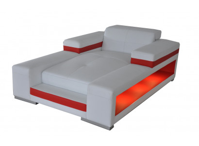 Modern Leder Komfort Liegen Liegesessel Relaxliege Chaiselongue Liege mit USB