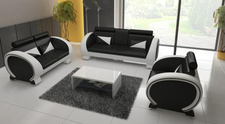 Ledersofa Sofa + USB Sofa 3 Sitzer Relaxcouch mit Barfunktion Designer Garnitur
