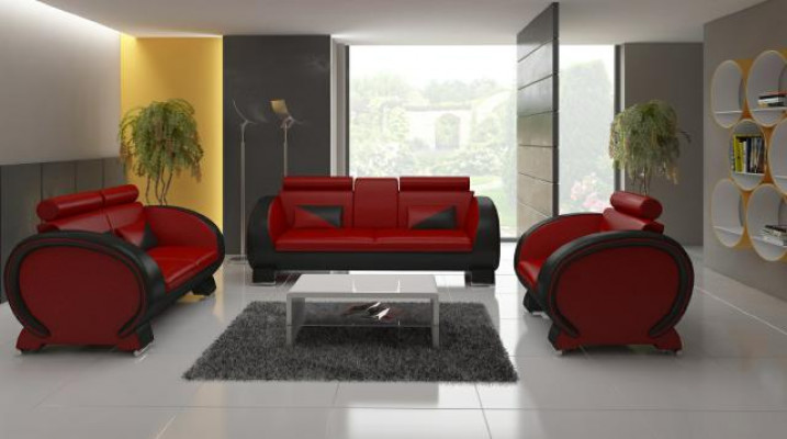 Ledersofa Sofa + USB Sofa 3 Sitzer Relaxcouch mit Barfunktion Designer Garnitur