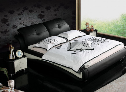 Doppelbett Betten mit USB Leder Designer Ehe Bett Bettgestell 1206