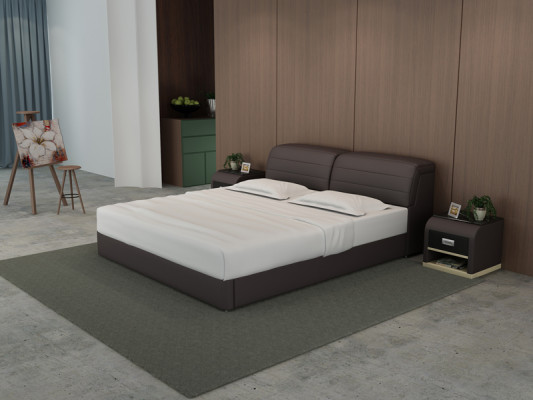 Leder Bett Design Polster Betten Luxus Doppel Modernes Ehe 140/160/180 LB8827