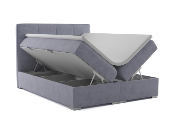 Boxspring Bett Hotel Doppel Textil Luxus Betten Polster Bettkasten Funktion Neu