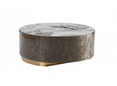 Couchtisch Braun Marmor Wohnzimmer Holz Neu Modern Design Möbel Luxus Tisch