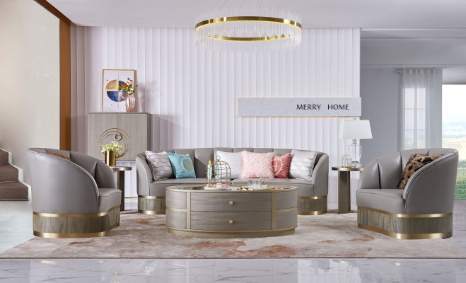 Sofagarnitur 4+2+2 Sitzer Wohnzimmer Polstermöbel Modernes Sofa Ledersofa Sofas