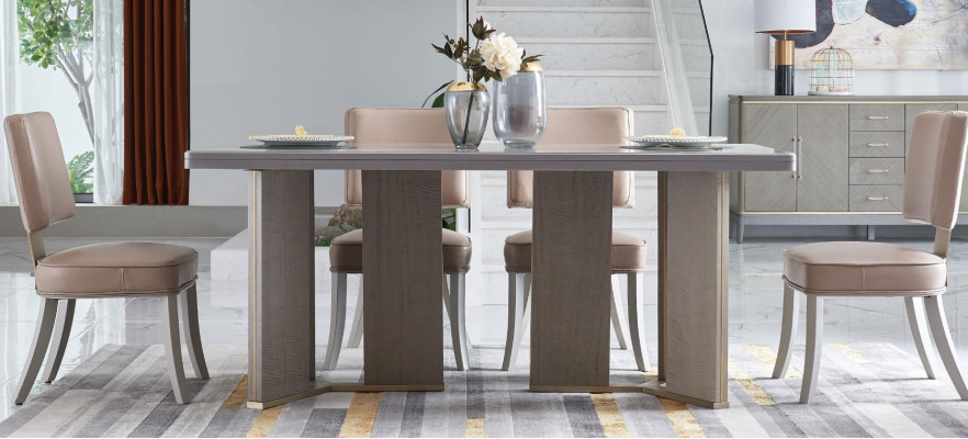 Designer Möbel Holz Tisch Sitz Ess Zimmer 6x Stühle 7tlg. Set Garnitur Neu