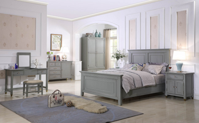 Schlafzimmer Möbel Komplette Sets Bett Nachttisch Kleiderschrank Tisch Neu 6tlg.