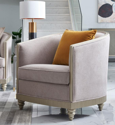 Designer Couch Sitz Polster 3+1+1 Sitzer BeigeTextil Garnitur Sofa Samt Neu