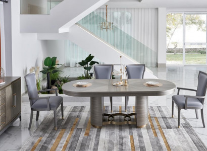 Hochwertige Esszimmer Möbel Hotel Stil Einrichtung komplettes Set Tisch
