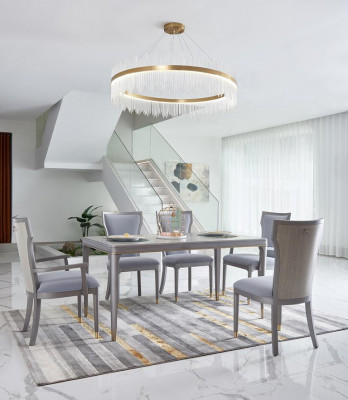 Komplette Garnitur Tisch mit 6 Stühlen luxus möbel hotel dubai einrichtung