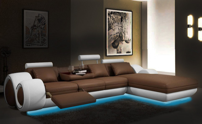 Elegantes Wohnen Luxuriöses Ecksofa in perfekter L-Form Sofa Wohzimmer