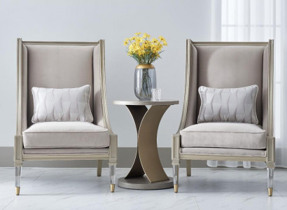 Lounge Club Garnitur 3tlg Set 2x Sessel Tisch Beistelltisch Sofa Garnitur Neu