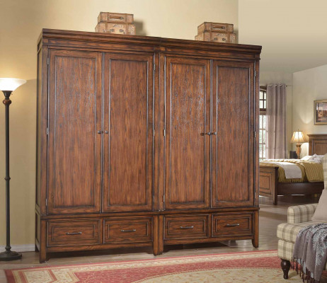 Klassische 2x Kleiderschrank Design Schlafzimmer Möbel Schrank Schränke Holz Neu