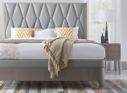 Bett 2x Nachttisch 3 tlg. Schlafzimmer Set Design Modern Luxus Gruppe