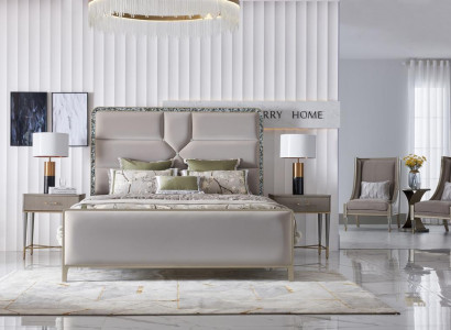 Luxus Bett Schlafzimmer Möbel 2x Nachttisch Set Betten dubai hotel 3tlg