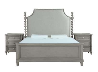 Klassische Landhaus Möbel Königliches schlafzimmer möbel 3tlg. Bett