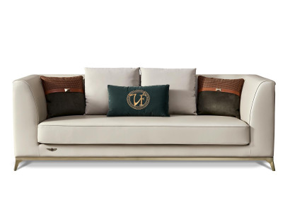 Sofagarnitur 3+1 Sitzer Set Design Sofas Deko Polster Couchen Relax Leder