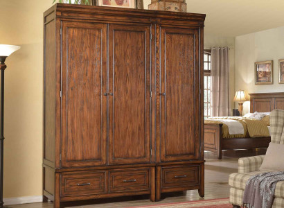 Schrank 2x Kleiderschrank Holzschrank Massiv Braun Holz Schränke Schlafzimmer