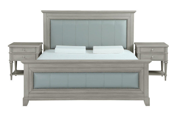 Doppelbett Schlafzimmer Hotel Ehe Luxus Bett 2x Nachttisch 3tlg. Set