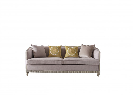 Italienische Stil Möbel Dreisitzer Sofa Couch Polster Sofas Holz Textil