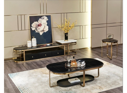 Wohnzimmer Set Sidebaord Beistelltisch Couchtisch Tisch 3tlg. Komplett